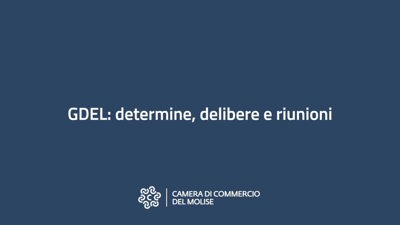 GDEL: determine, delibere e riunioni