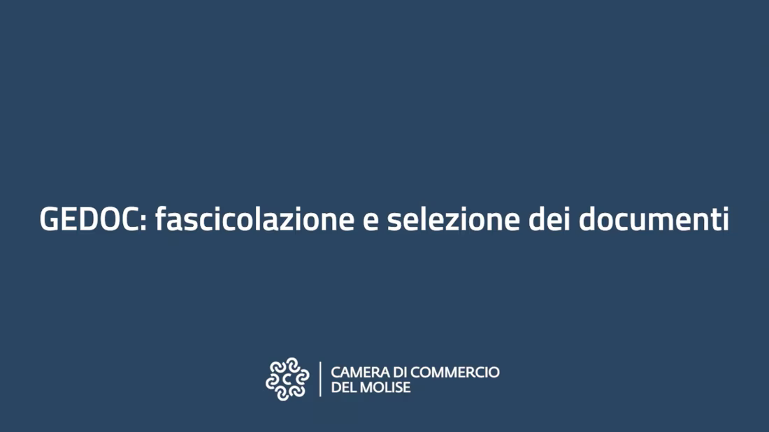 GEDOC: fascicolazione e selezione dei documenti